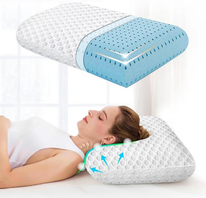 Ergonomisches Kühlkissen aus Memory-Schaum für besten Schlafkomfort