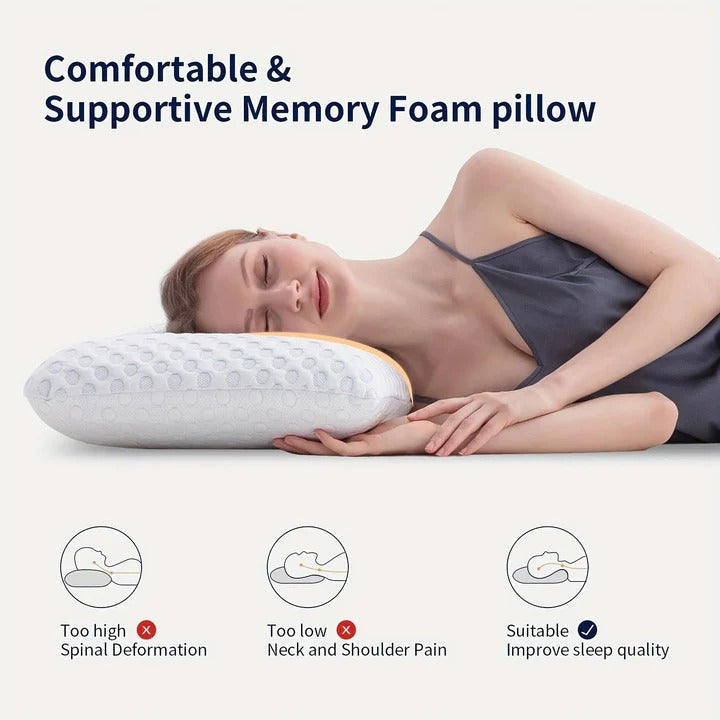 Ergonomisches Kühlkissen aus Memory-Schaum für besten Schlafkomfort