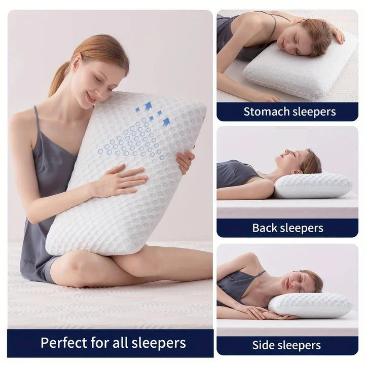 Ergonomisches Kühlkissen aus Memory-Schaum für besten Schlafkomfort