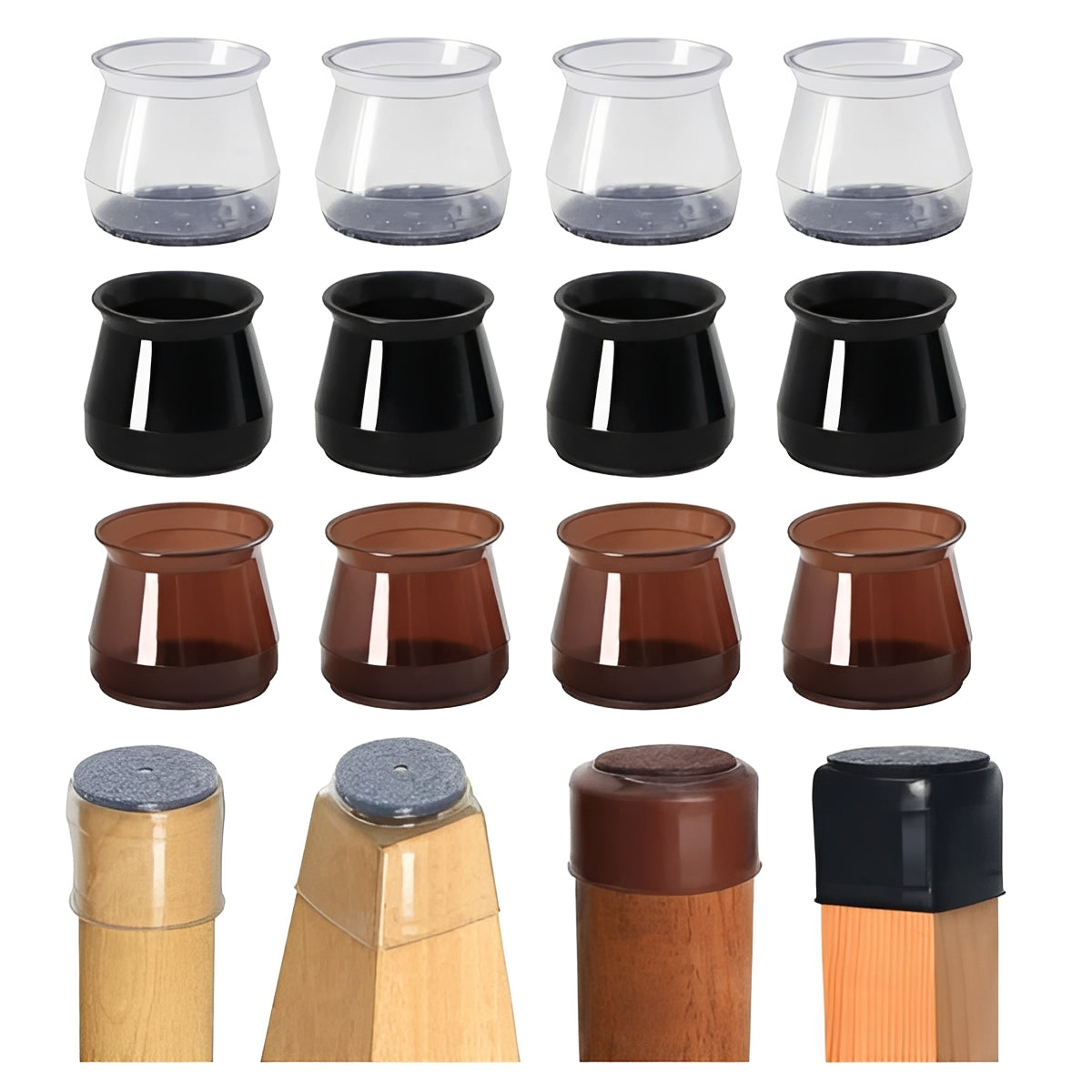 Möbelbeine Schoner – Set mit 8 Stück für perfekten Schutz