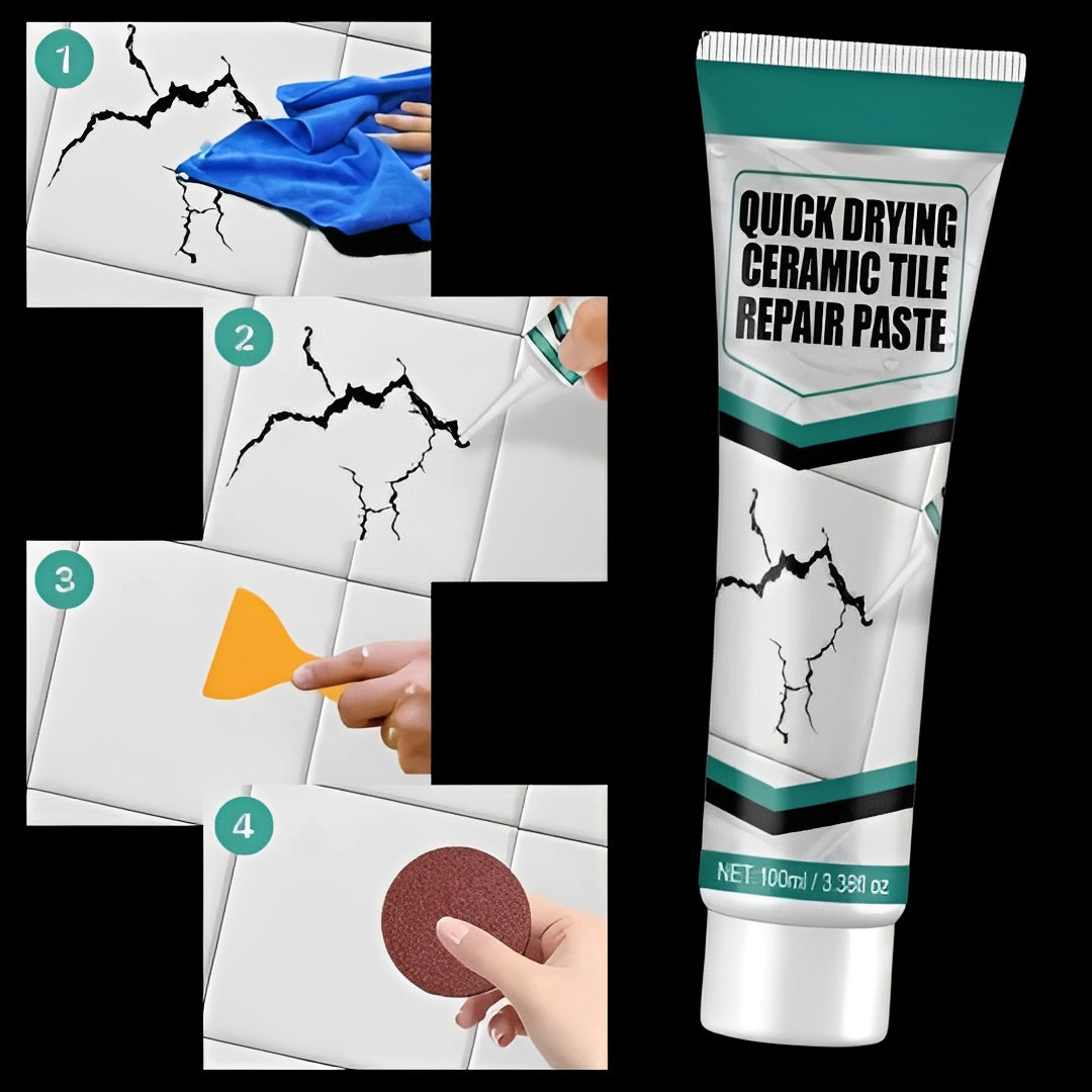 Keramische Oberflächenreparatur mit Füllpaste