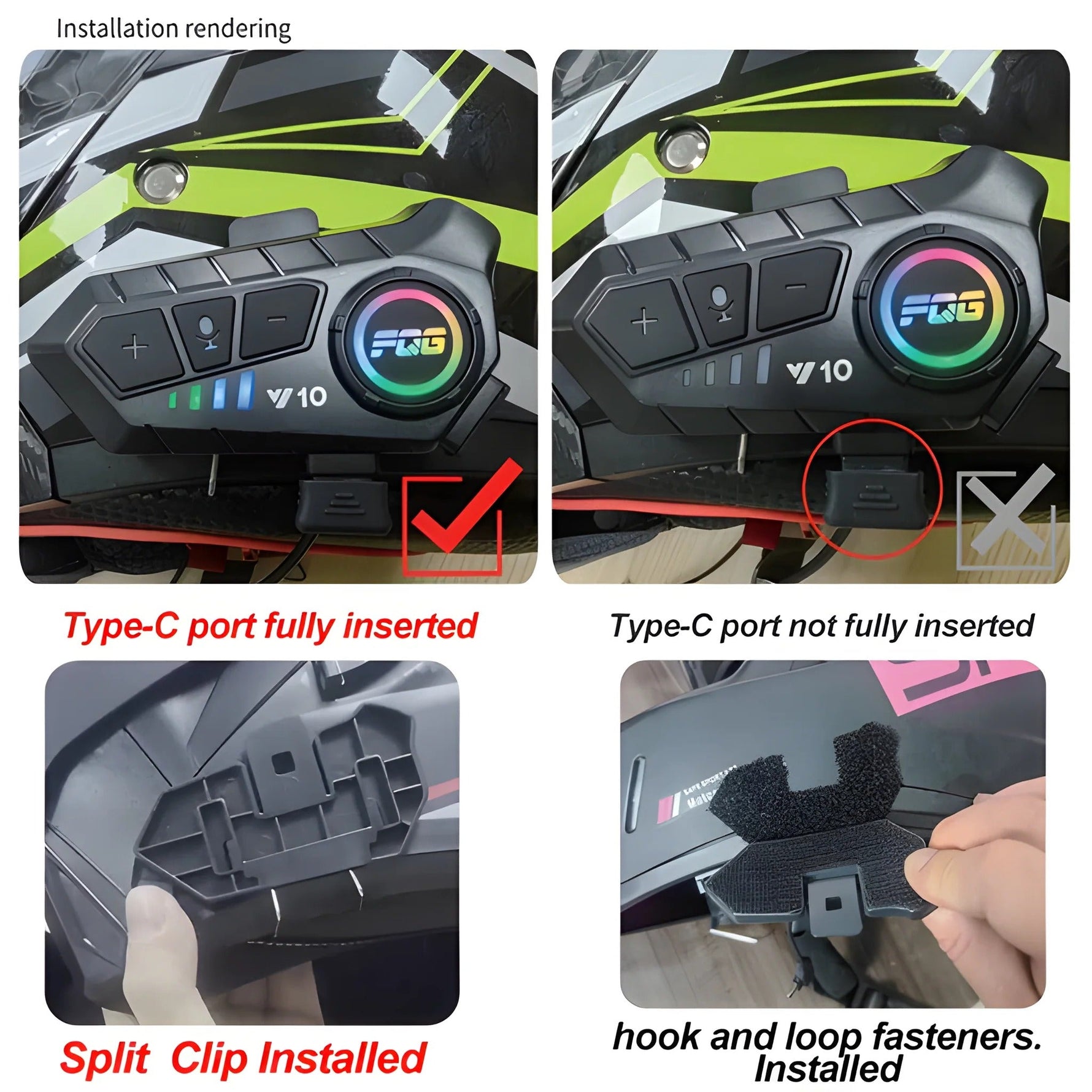 Kabelloses Bluetooth-Headset für Motorradhelme mit IPX6 Schutz