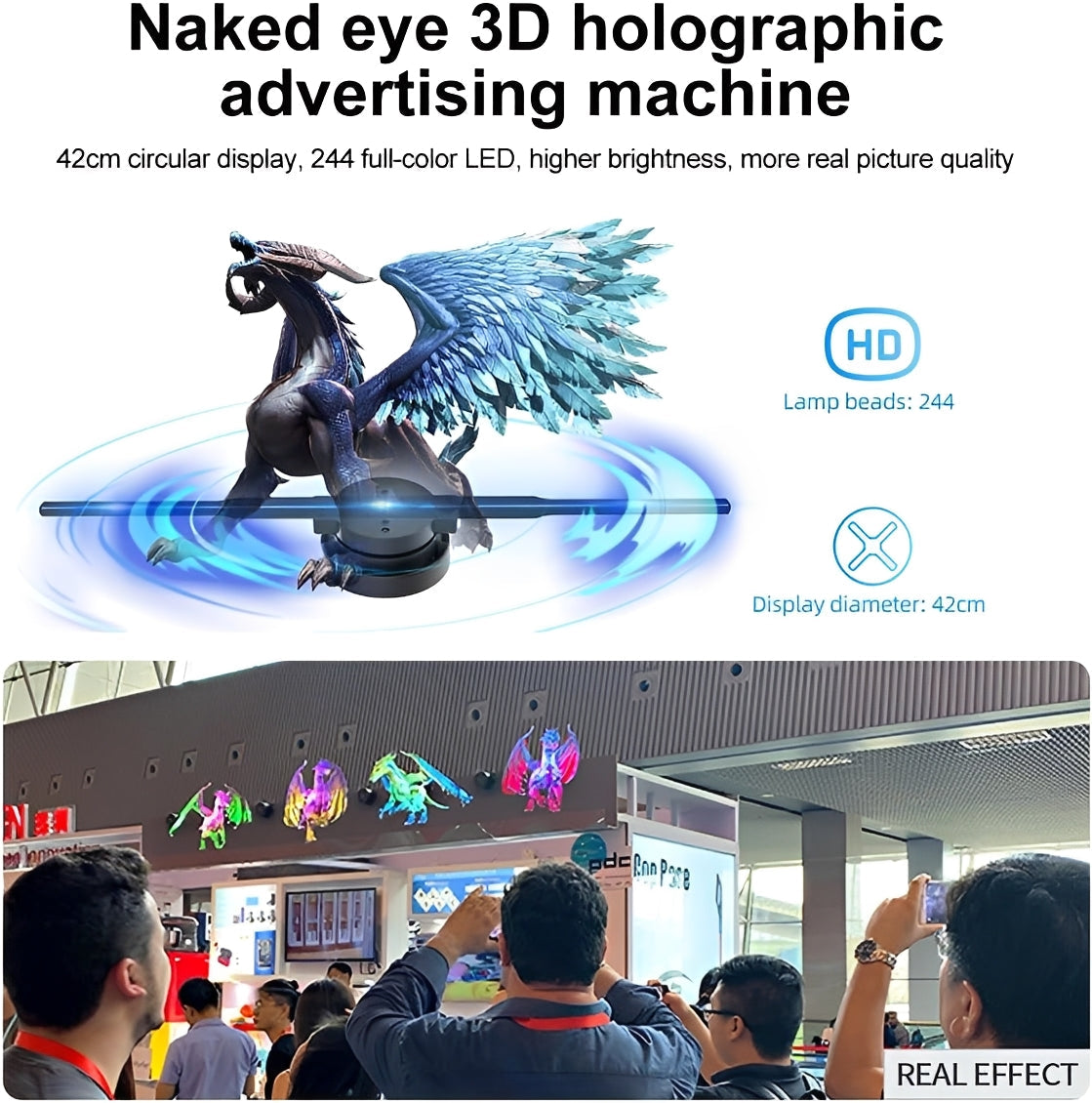3D Hologram Projektor mit LED-Fan für beeindruckende Effekte