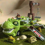 Dino-Abenteuer: 2-in-1 Spielzeug-Lkw mit Licht und Sound