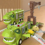 Dino-Abenteuer: 2-in-1 Spielzeug-Lkw mit Licht und Sound