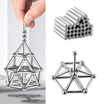 Magnetisches Bau-Set mit flexiblen Verbindungsstäben