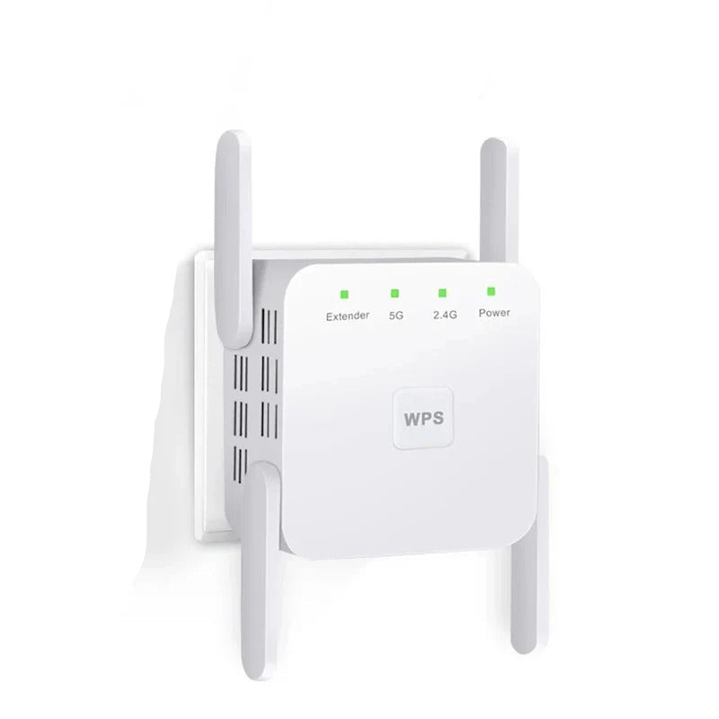 WLAN-Reichweitenverlängerer mit Dualband-Unterstützung und Ein-Knopf-Einrichtung