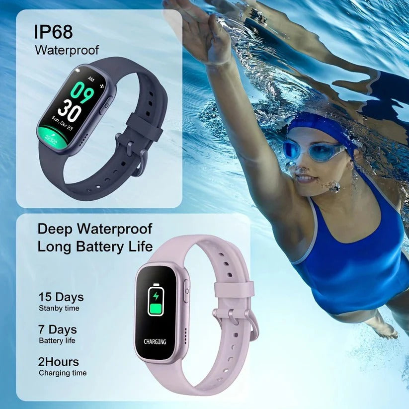 Wasserdichte Fitness-Smartwatch mit Magnetladung für aktive Nutzer