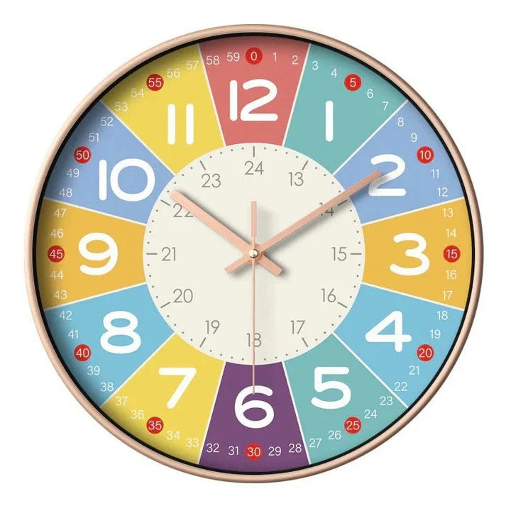 Stille Wanduhr für das Kinderzimmer und den Spielbereich