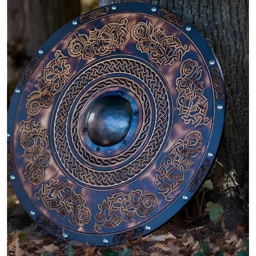 Runder Holzschild im Mittelalter-Stil mit Einzigartigem Design