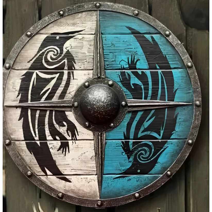 Runder Holzschild im Mittelalter-Stil mit Einzigartigem Design