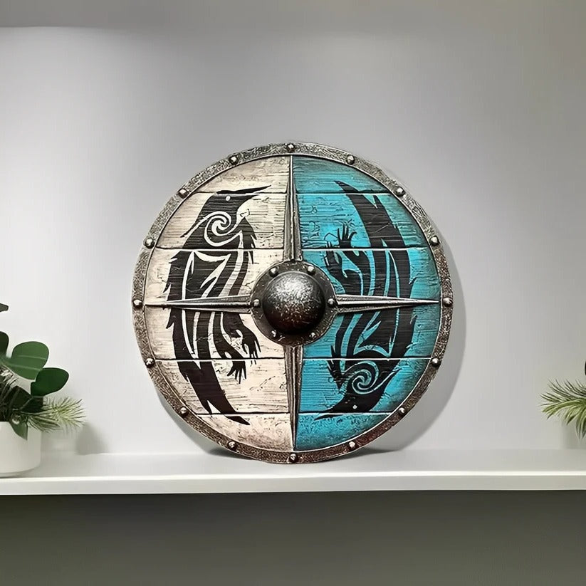 Runder Holzschild im Mittelalter-Stil mit Einzigartigem Design