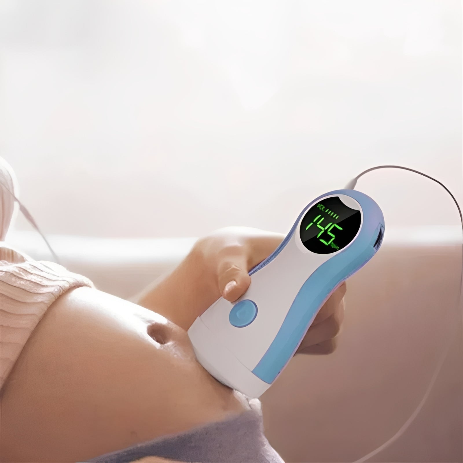 Tragbarer Fetal-Doppler mit LCD-Anzeige und Kopfhöreranschluss