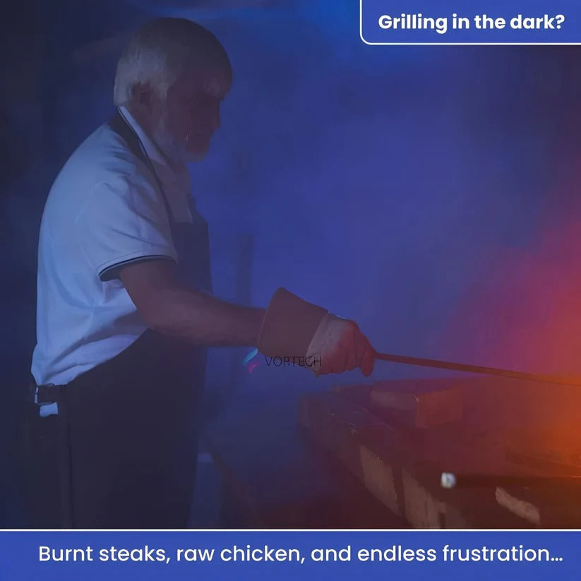 Magnetischer Grillstrahler mit LED für nächtliches Grillen