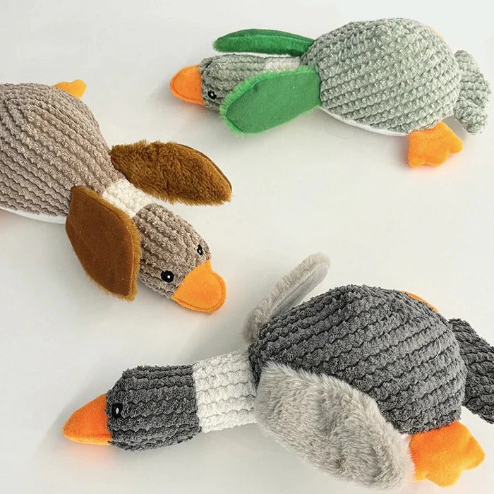 Robustes Enten-Plüschspielzeug für Hunde mit Textur