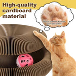 Umweltfreundliche Katzenkratzmatte mit integriertem Ballspiel, 2er Set