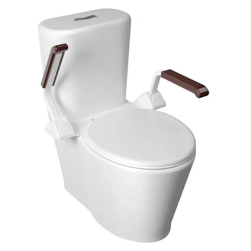 Verstellbare Toilettensicherheitsstütze mit Doppelarmlehnen für Senioren
