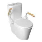 Verstellbare Toilettensicherheitsstütze mit Doppelarmlehnen für Senioren