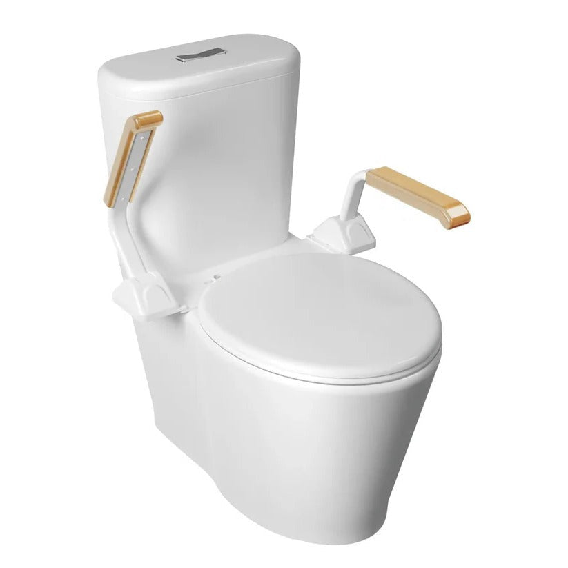 Verstellbare Toilettensicherheitsstütze mit Doppelarmlehnen für Senioren