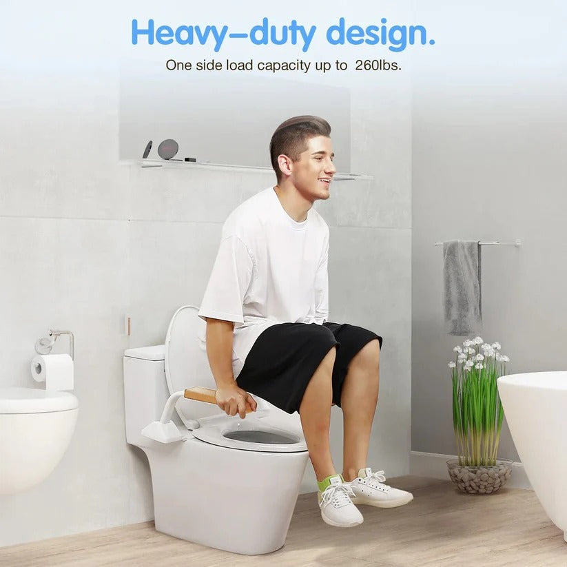 Verstellbare Toilettensicherheitsstütze mit Doppelarmlehnen für Senioren