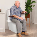 Verstellbare Toilettensicherheitsstütze mit Doppelarmlehnen für Senioren
