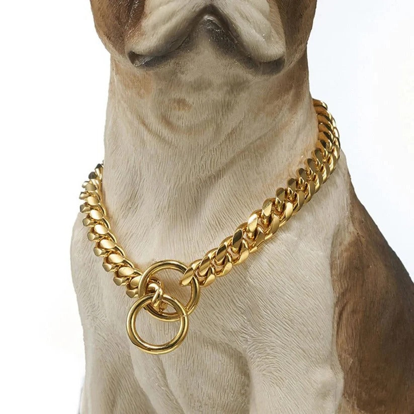 Verstellbarer Edelstahl-Hundehalsband mit Robuster Kette