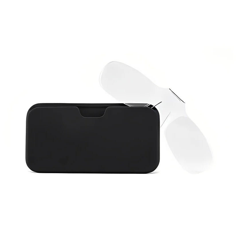 Kompakte Lesebrille mit flexiblem Silikon-Nasenpolster und praktischem Etui