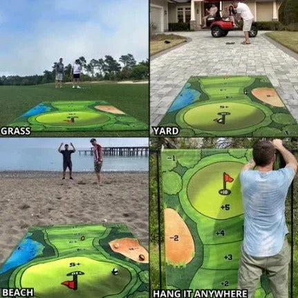 Kompaktes Golf-Putting-Set für den Innen- und Außenbereich