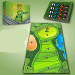 Kompaktes Golf-Putting-Set für das Mini-Tischspiel mit Haftunterlage