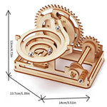 Mechanisches Marmorbahn-Bauset aus Holz für Erwachsene – Kreativer Spaß