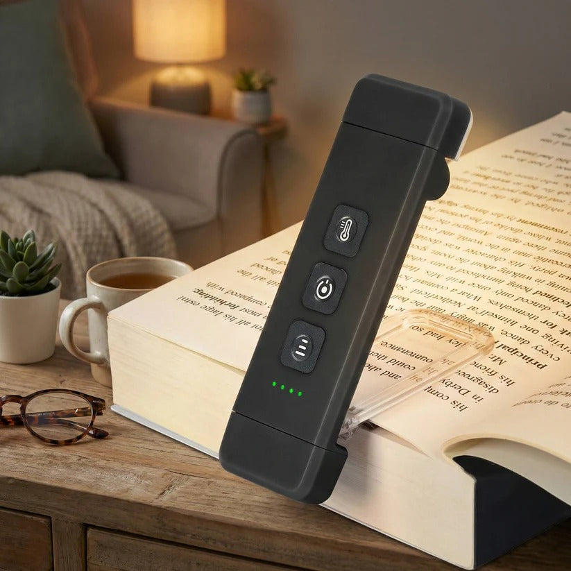 Kompakte USB-Akku-LED-Lampe mit Clip und Timer-Funktion