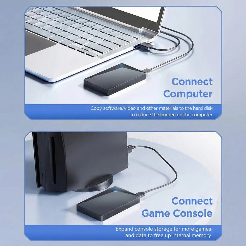 Externe Festplatte mit USB 3.0 und blitzschneller Datenübertragung für PC und Mac