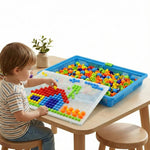 Bunte Steckspiel-Mosaikbox für Kinder – 296 Teile