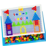 Bunte Steckmosaik-Puzzlebox für Kinder, 296 Teile
