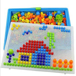 Bunte Steckmosaik-Puzzlebox für Kinder, 296 Teile