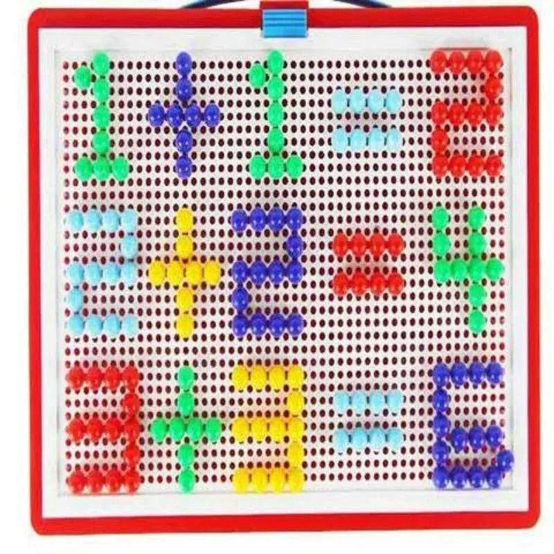 Bunte Steckspiel-Mosaikbox für Kinder – 296 Teile