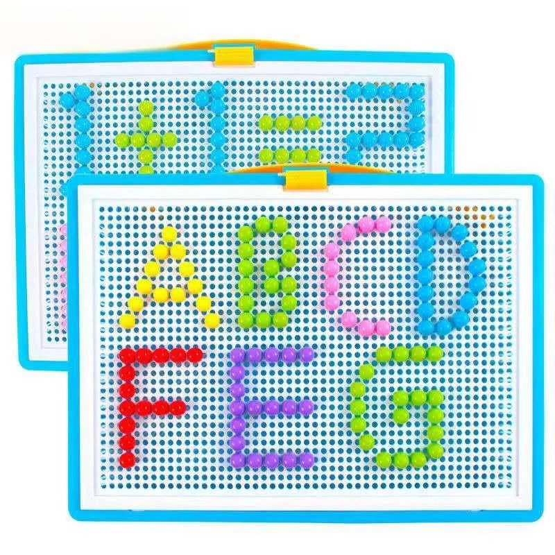 Bunte Steckspiel-Mosaikbox für Kinder – 296 Teile