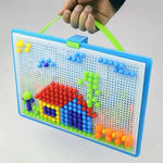 Bunte Steckmosaik-Puzzlebox für Kinder, 296 Teile