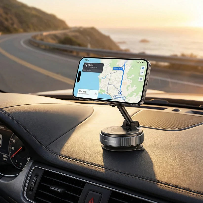 Kompakte Magnetische Handyhalterung für Autos mit 360° Drehfunktion