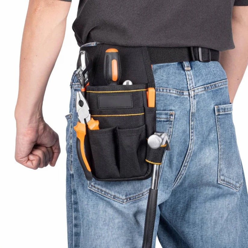 Werkzeugtasche für Elektriker mit verstellbarem Gürtel und stabiler Basis