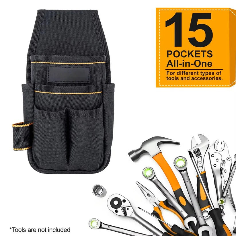 Werkzeugtasche für Elektriker mit verstellbarem Gürtel und stabiler Basis