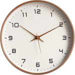 Elegante Wanduhr mit Holzrahmen, 25 cm Durchmesser