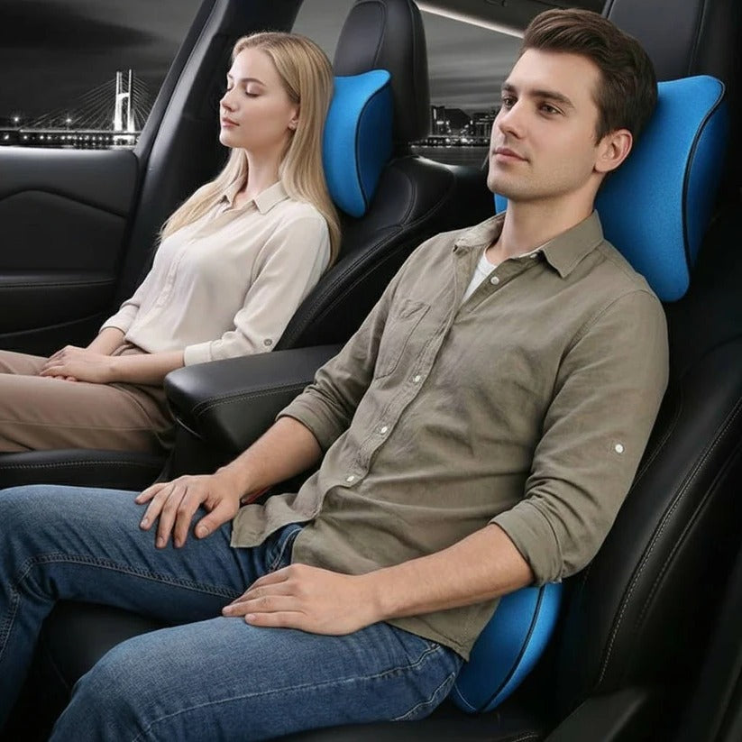 Ergonomisches Rücken- und Nackenstützkissen für Autos mit Memory-Schaum