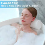Ergonomisches Badkissen mit Saugfuß für Nacken- und Rückenentlastung