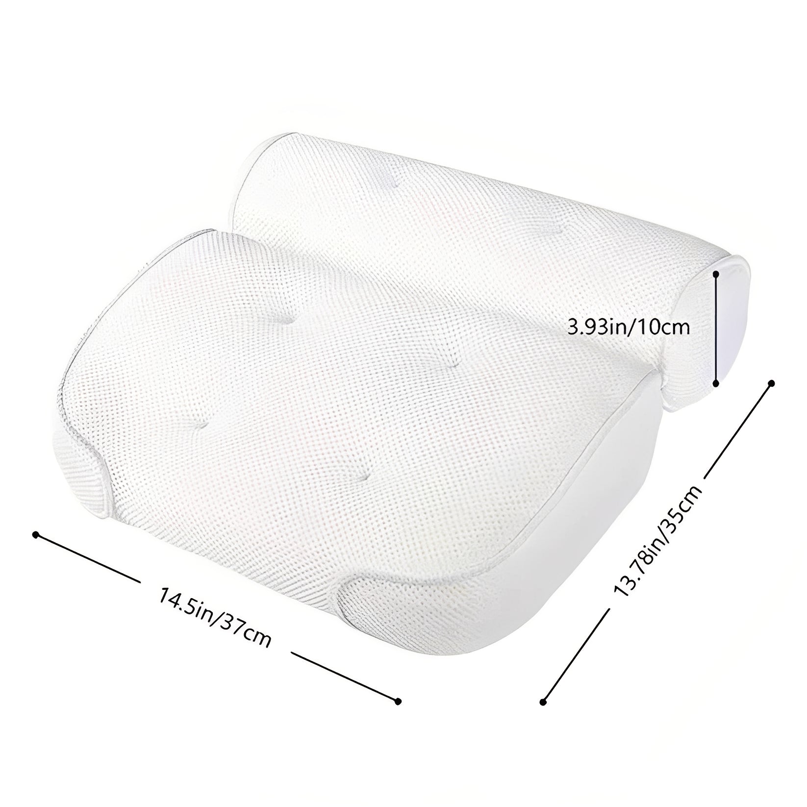 Ergonomisches Badkissen mit Saugfuß für Nacken- und Rückenentlastung