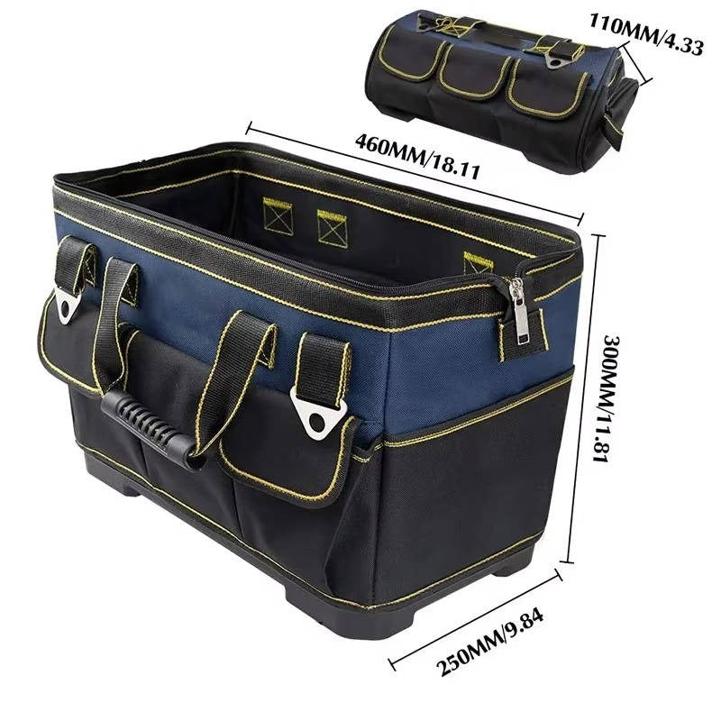 Wasserfeste Werkzeugtasche mit breiter Öffnung für einfachen Zugriff