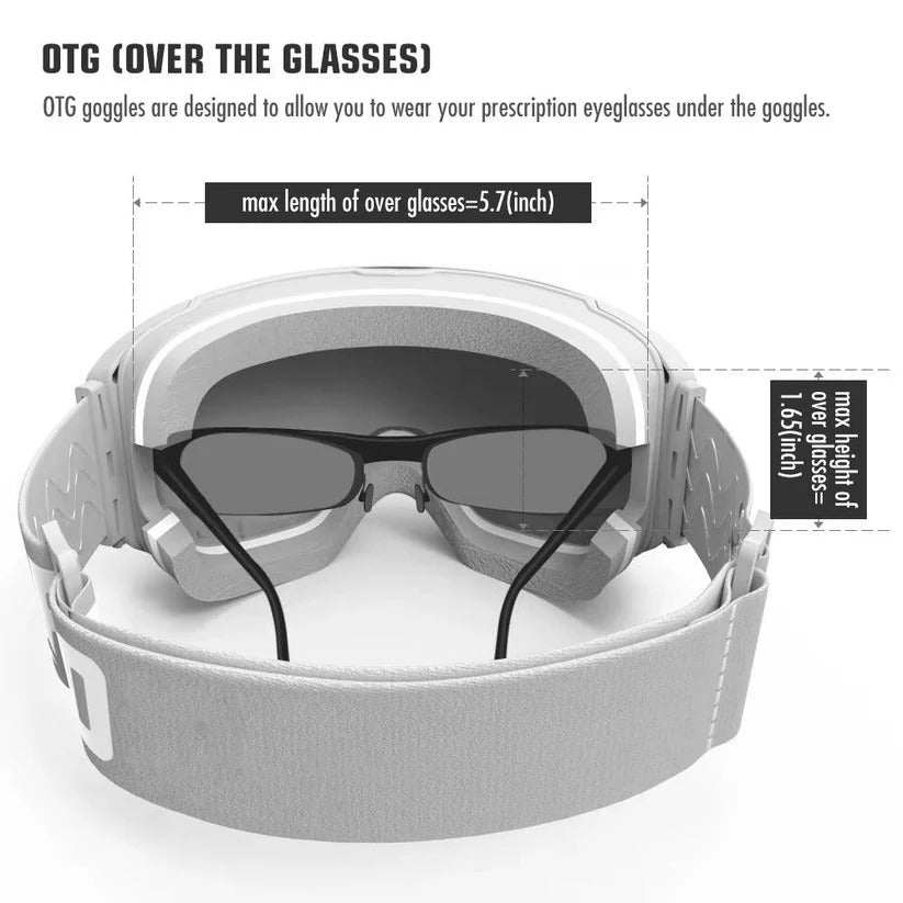 Ski-Schutzbrille mit Magnetwechsel-Objektiv, Anti-Beschlag und UV400-Schutz
