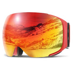 Skibrille mit Magnetwechsel-Objektiv, Anti-Fog und UV400 Schutz