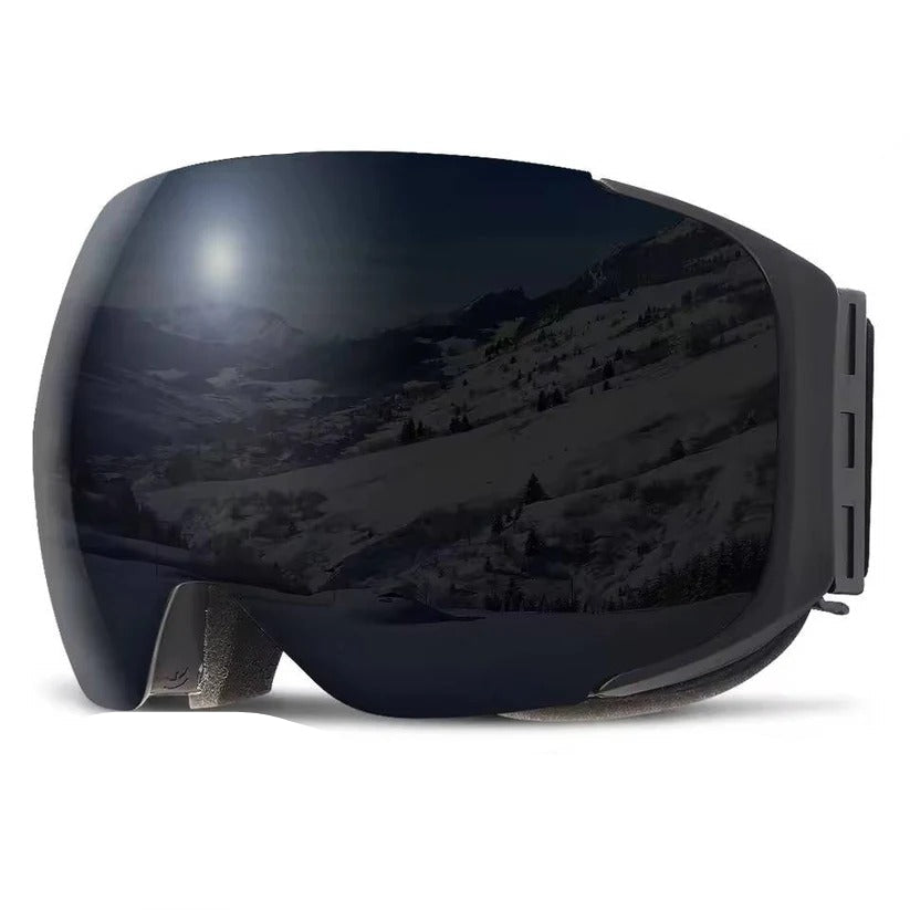 Skibrille mit Magnetwechsel-Objektiv, Anti-Fog und UV400 Schutz