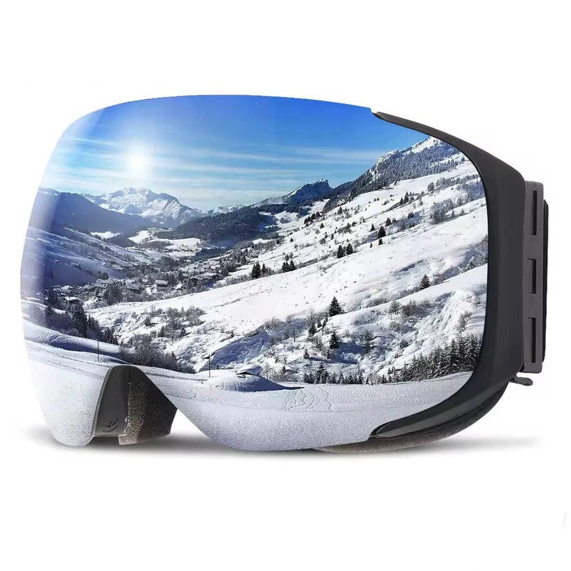 Ski-Schutzbrille mit Magnetwechsel-Objektiv, Anti-Beschlag und UV400-Schutz